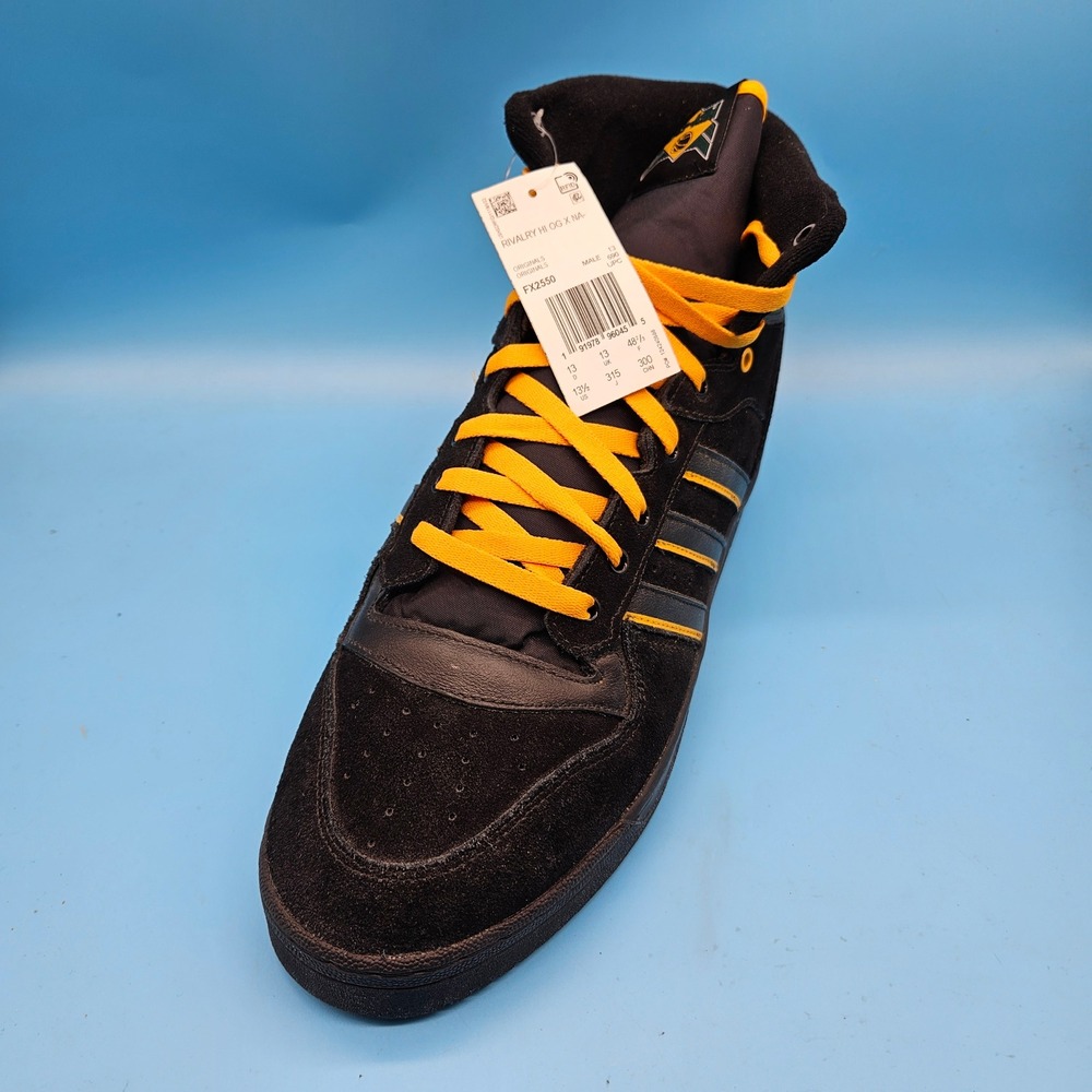 Adidas Rivalry Hi‎ OG X Na Mens Black Yellow High Top Sneakers FX2550 Size 13.5